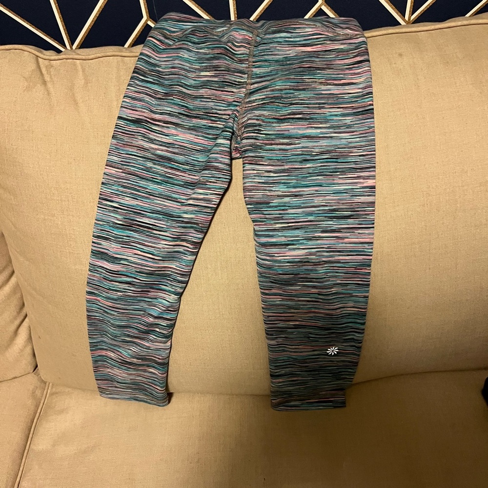 Athleta Girl sz 7 cropped multicolor leggings